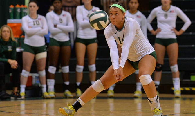 Katelynn Zanders was second in the GNAC in kills per set (3.71), leading the Seawolves to the conference title.
